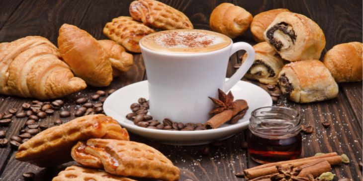 pastries and coffee